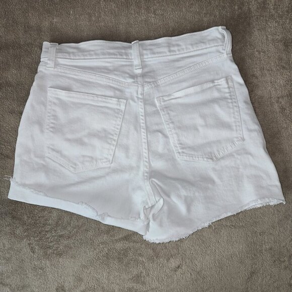 2/$20 GAP white denim shorts, size 2/26, high rise 4" - Picture 2 of 12